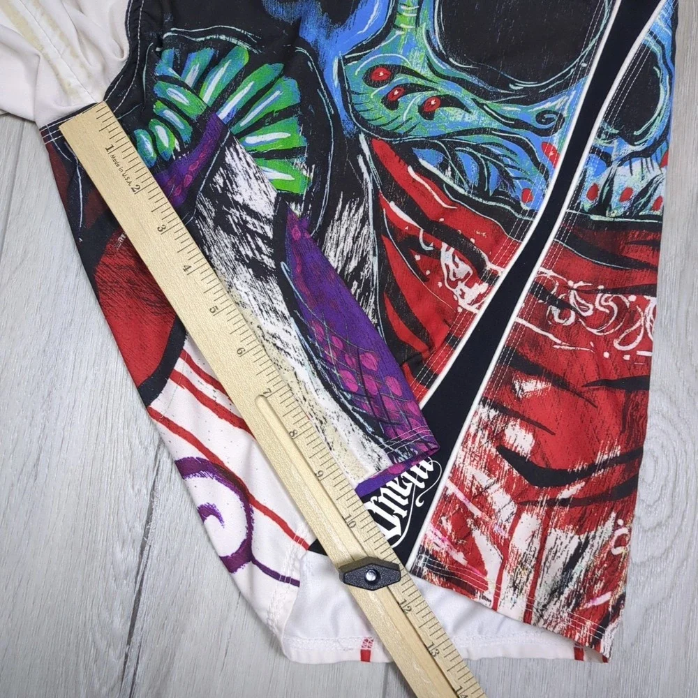 VTG Y2K O'Neil Byerly Freak Boardshorts Mens 40 White Skull Octopus Wax Comb 10
